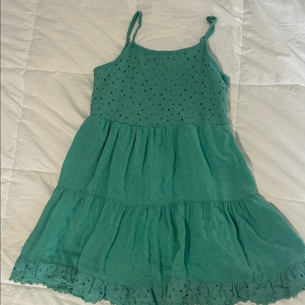 Charming Green Kids Dress